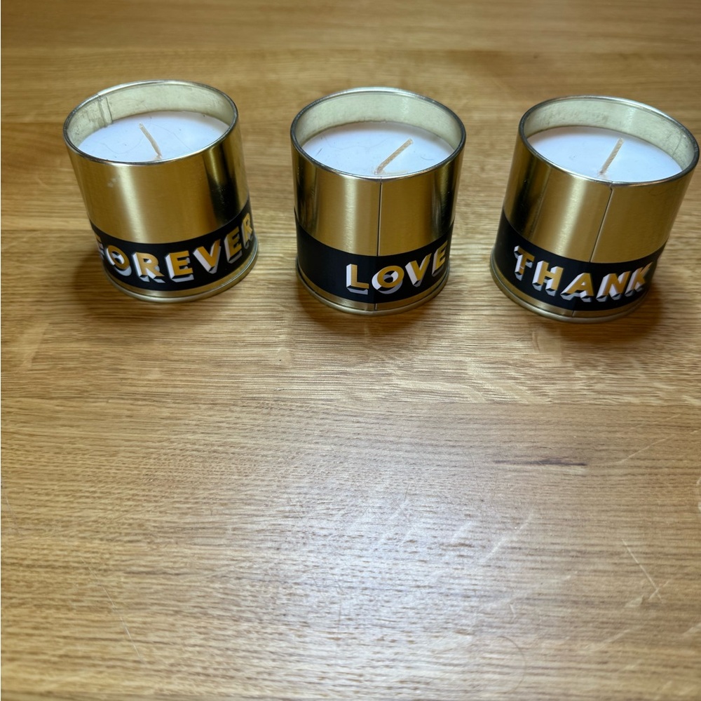 Target Gold and Black Candle Holder Trio